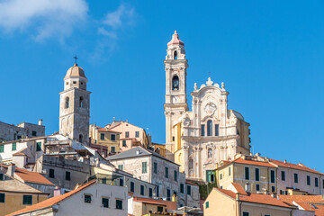 Landscape of the historic center of Cervo with his beautiful church