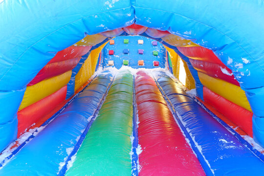 Colorful inflatable trampoline
