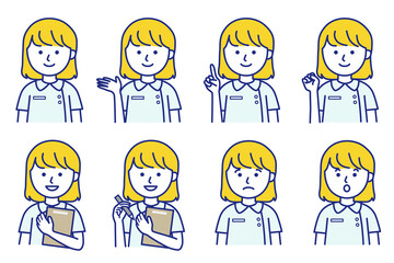 女性 医療 エステ 整体 人物 イラスト ベクター AI 素材