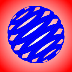 illustration of design globe logo and icon 