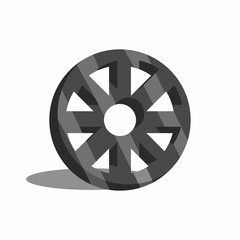 Obraz premium old school cassette, vector flat design vintage object illustration