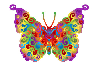 Beautiful gradient colourful butterfly design  illustration for wallpaper background ads clothing or presentation template
