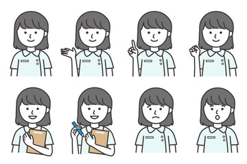 女性 医療 エステ 整体 人物 イラスト ベクター AI 素材