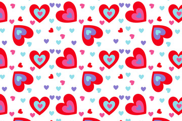 seamless pattern with hearts