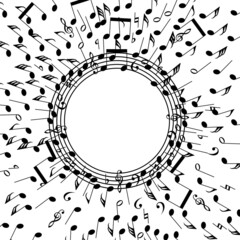vector background of music notes