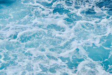 Vivid texture of agitated sea surface in Basque country shores, Spain