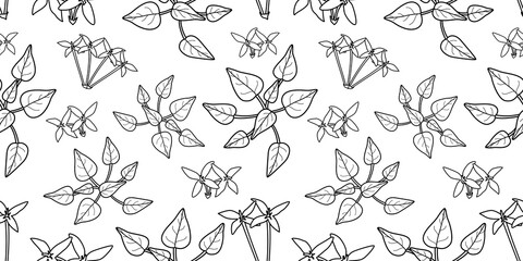 Seamless cute floral vector pattern. Flower background.