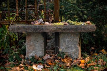 old stone seat