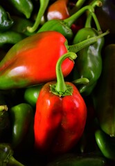 red and green peppers