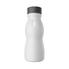 Gray White Milk Bottle Mockup Blank