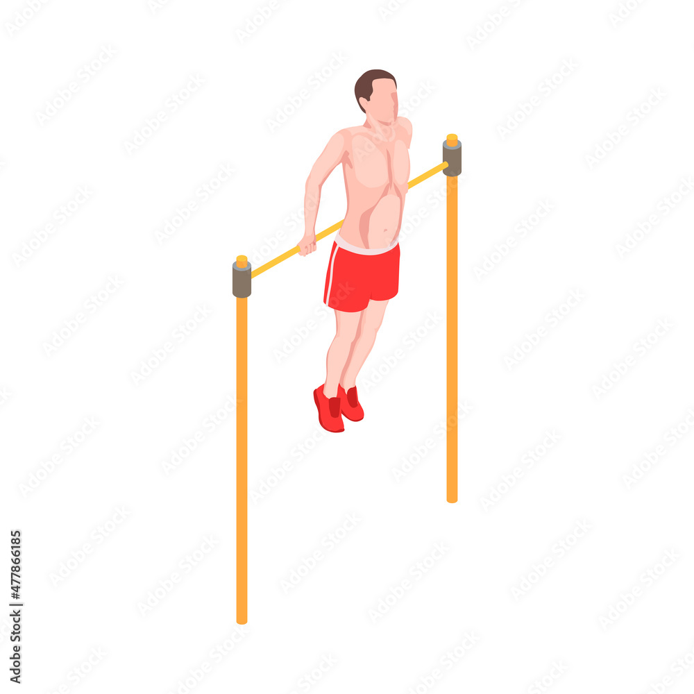 Sticker Horizontal Bar Workout Composition