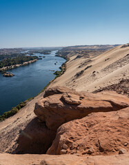 Fototapeta na wymiar Aswan - Running River. Nile
