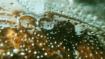 drops of water on a glass