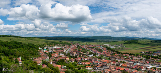 A panoramic view over the Rasnov citadel. The best place to see Rasnov from the top, is at Rasnov Castle