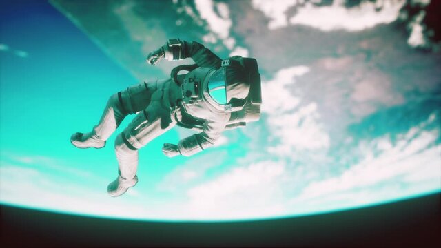dead astronaut leaving Earth orbit Elements of this image furnished by NASA