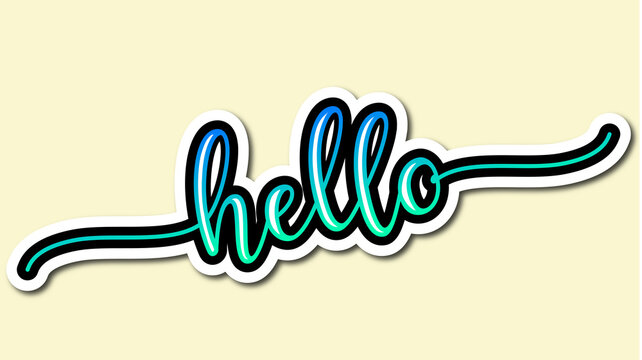 Cute hello wording 24656994 PNG