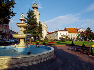 Town Square and ONMP Basilica, Wadowice Town - July 2010, Poland