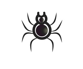 Spider logo template. spider icon. flat spider.