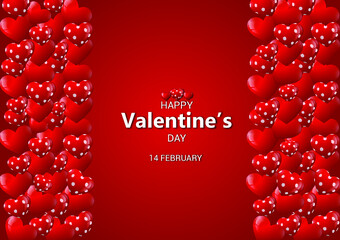 Lovely happy valentine's day background Free Vector