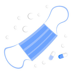 The illustration on a square background is an epidemic. Design element of books