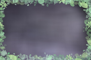 Floral abstract frame design art © zetat