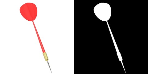 3D rendering illustration of a dart