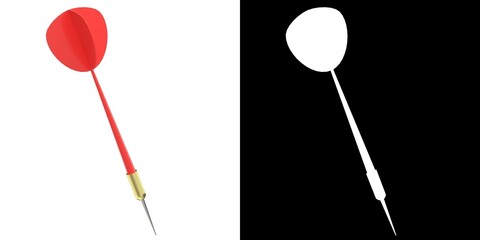 3D rendering illustration of a dart