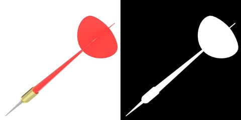 3D rendering illustration of a dart