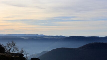 sunset in the mountains