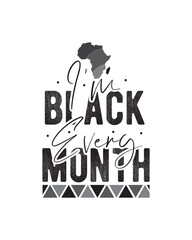 black history month t-shirt design.