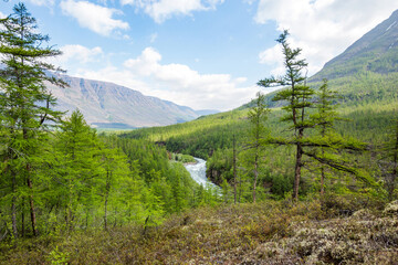 River Hoisey on Putorana Plateau, Taimyr