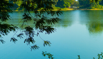 Beautiful landscape shot of an lake