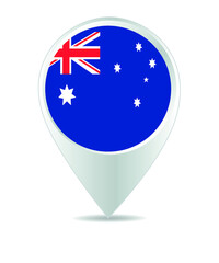 Location Icon for australia Flag, Vector