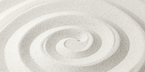 Fototapeta na wymiar Zen pattern sand. Zen garden background scene, meditation, harmony