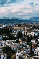 Obraz premium View of the historical city of Granada, Spain including the Sacromonte district