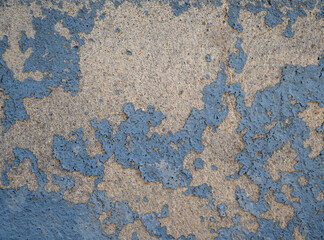 Obraz na płótnie Canvas wall Peeling paint texture Pattern of rustic blue grunge material.