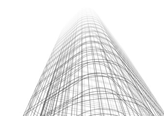 Abstract architectural background 3d illustration