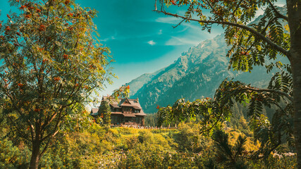 Tatra National Park, Poland. Small Mountains Lake Zabie Oko Or Ma e Morskie Oko In Summer Morning. Five Lakes Valley. Beautiful Scenic View. European Nature © Great Brut Here