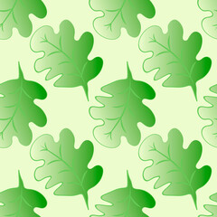 Obraz premium Seamless pattern on a square background - oak leaves - abstraction, surreal. Design element