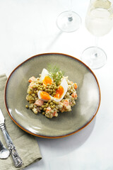 traditional east european dish for New Year's Eve - salad 