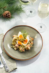traditional east european dish for New Year's Eve - salad 