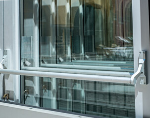 Obraz premium aluminum doors with transparent glass