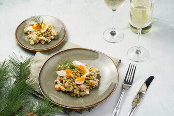 traditional east european dish for New Year's Eve - salad 