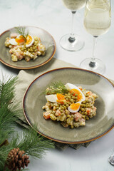 traditional east european dish for New Year's Eve - salad 
