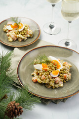 traditional east european dish for New Year's Eve - salad 