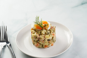 traditional east european dish for New Year's Eve - salad 