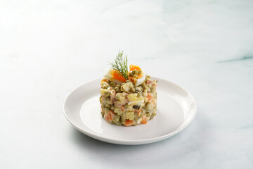 traditional east european dish for New Year's Eve - salad 