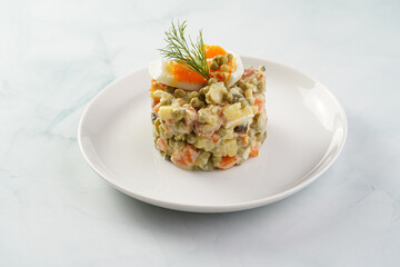 traditional east european dish for New Year's Eve - salad 