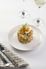 traditional east european dish for New Year's Eve - salad 