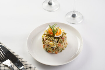 traditional east european dish for New Year's Eve - salad 